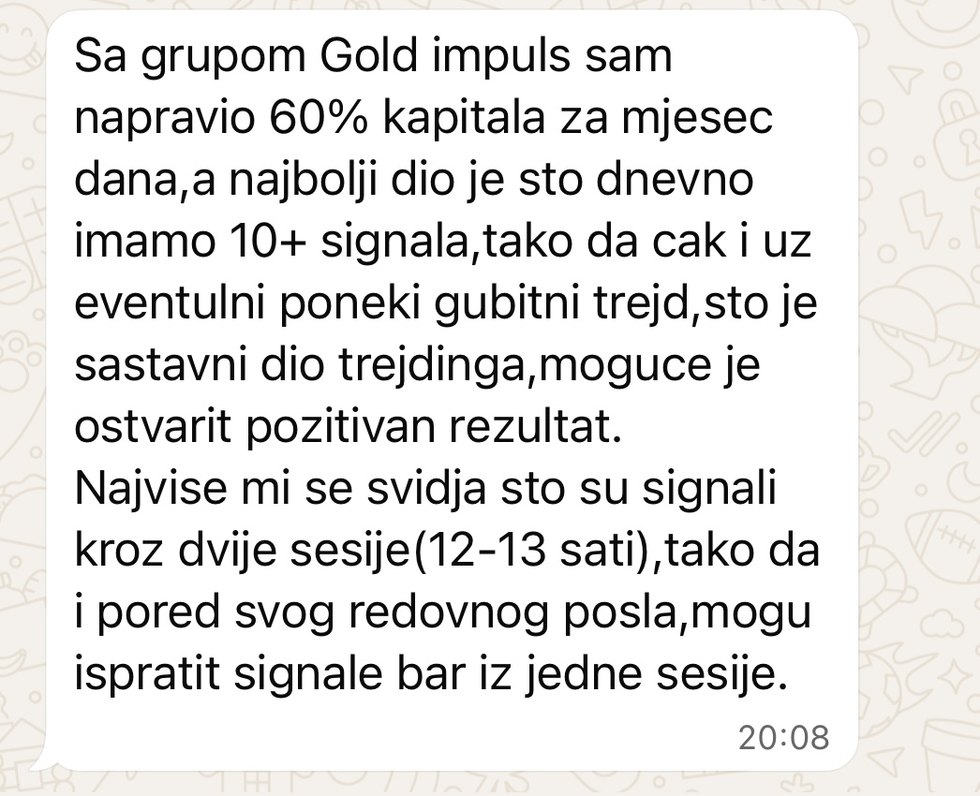Mjesečni rast računa uz praćenje signala paralelno sa poslom.